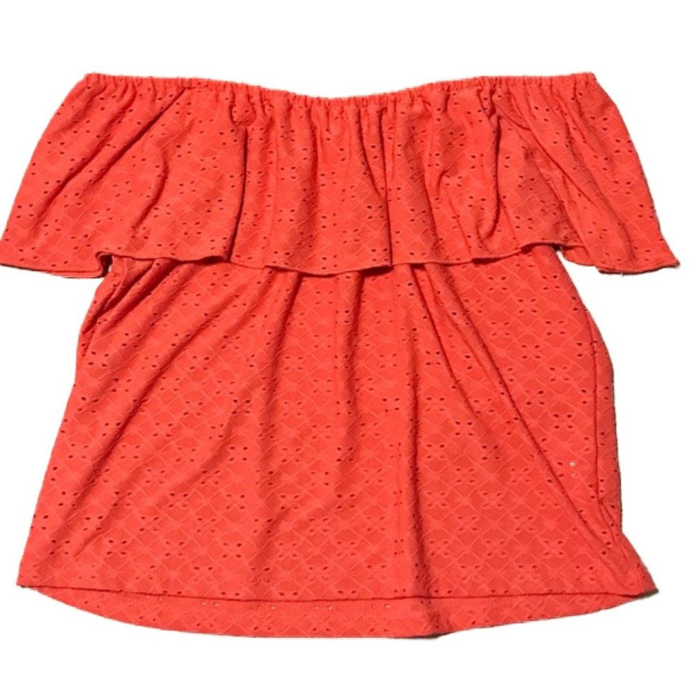IZBYER Orange Off The Shoulders Top
